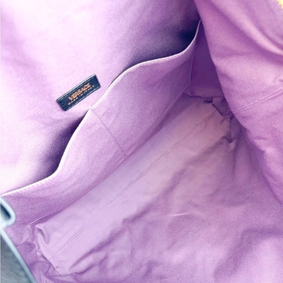 NEW!!  Versace Black Medusa Head Hobo Bag - Picture 4 of 10